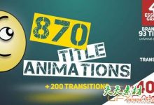 AE模板-870组文字标题字幕动画预设 870 Title Animations-天天素材网