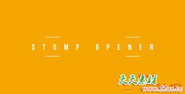 AE模板-节奏感文字图片快闪片头 Fast Stomp Opener-天天素材网