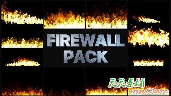 AE模板-火焰燃烧火海火墙动画 Fire Walls Pack-天天素材网