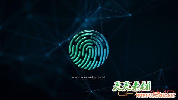 AE模板-科技感Logo动画 Digital Matrix Logo-天天素材网