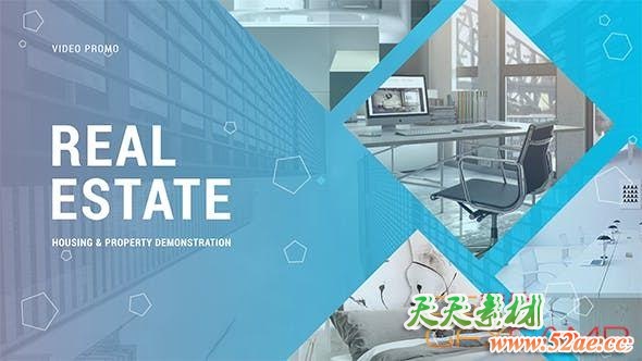 AE模板-房地产室内装修介绍包装 Modern Real Estate Promo-天天素材网