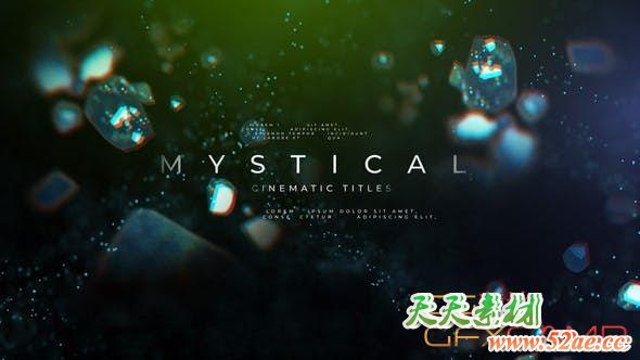 AE模板-大气梦幻折射文字标题宣传片头 Mystical Film Opener-天天素材网