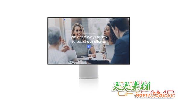AE模板-台式电脑商务展示片头 Pro Display XDR Presentation-天天素材网