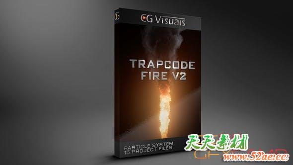 AE模板-真实火焰特效模拟动画 Trapcode Fire V2.3-天天素材网