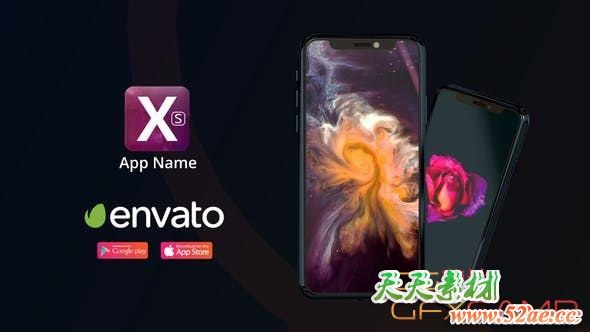 AE模板-iPhone XS手机APP宣传片头 App Promo XS-天天素材网