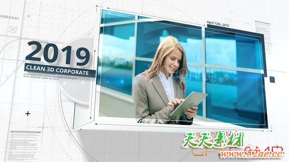 AE模板-公司企业时间线介绍片头 Company Timeline-天天素材网