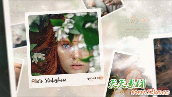 AE模板-回忆照片相册幻灯片开场 Photo Slideshow-天天素材网