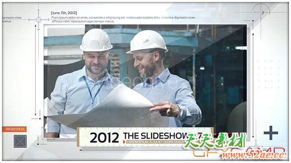 AE模板-科技感时间线视频包装片头 Timeline Slideshow-天天素材网