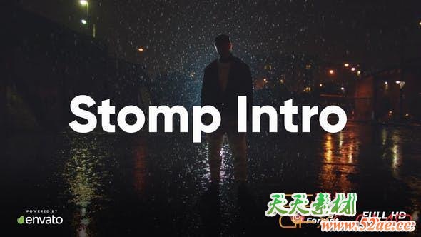 AE模板-简洁文字图片快闪片头 Clean Stomp Opener-天天素材网