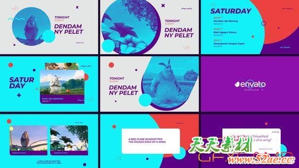 AE模板-时尚活力电视栏目包装 Broadcast Channel Identity-天天素材网