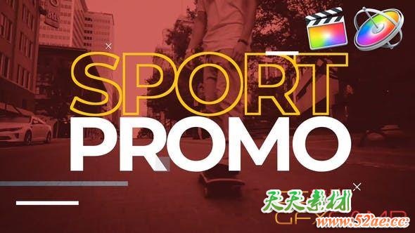 FCPX插件-动感体育视频包装片头 Dynamic Sport-天天素材网