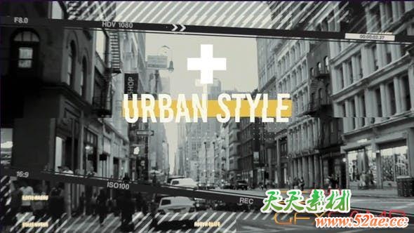FCPX插件-城市运动视频宣传包装片头 Urban Frames-天天素材网
