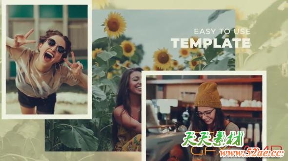 FCPX插件-回忆照片相册片头开场 Memories Slideshow-天天素材网