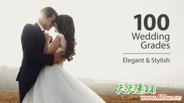 100组婚礼视频LUTS调色预设 Wedding Color Corrections (AE/Pr/FCPX/达芬奇/PS等)-天天素材网