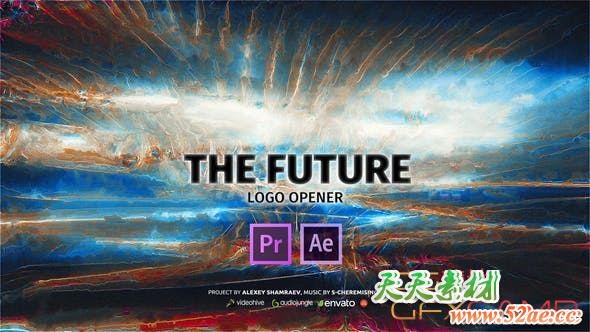 PR预设-信号损坏撕裂Logo动画  Glitch Logo Opener The Future-天天素材网