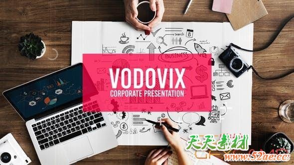 AE模板-商务合作推广宣传片头 Corporate Presantation-天天素材网