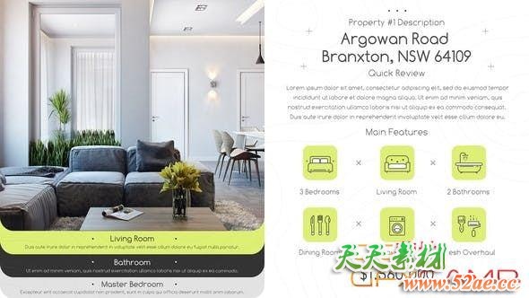 AE模板-优雅房地产宣传包装展示 Real Estate Property Promo-天天素材网