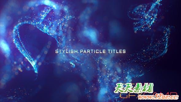 AE模板-梦幻奢华粒子背景文字宣传片头 Stylish Particle Titles-天天素材网
