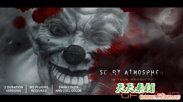 AE模板-恐怖血迹照片宣传片开场 Horror Trailer In Photos-天天素材网