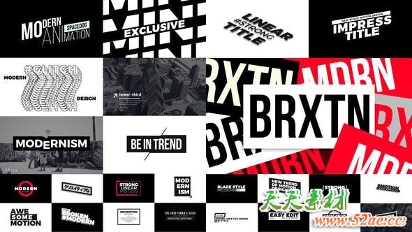 FCPX插件-25种摇滚逐帧卡顿风格文字大标题排版设计动画 The Blades Titles-天天素材网