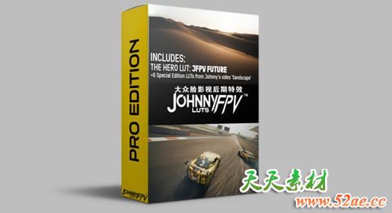 72组电影未来幻想宝石建筑商业LUTS调色预设 Johnny FPV – LUTs Pro Edition-天天素材网