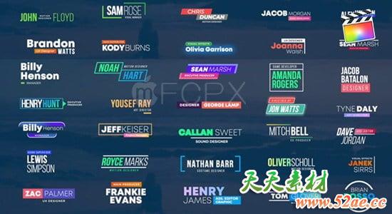 FCPX插件-50个现代彩色文字标题字幕条动画预设 + 使用教程-天天素材网