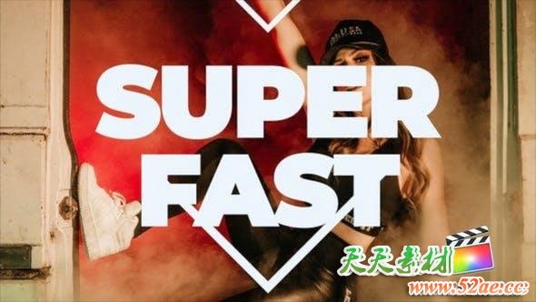 FCPX模板-动感图文快速切换LOGO片头动画 Super Fast Promo-天天素材网