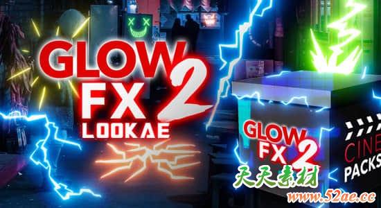 122个手绘发光线条霓虹闪烁图形动画叠加4K视频素材 CinePacks Glow FX 2-天天素材网
