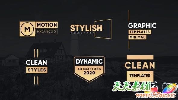 FCPX插件-12个运动设计文字标题排版动画 Motion Titles Pack-天天素材网