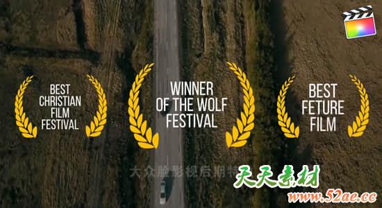 FCPX插件-35种优雅大气电影片头片尾预告片文字标题介绍动画-天天素材网