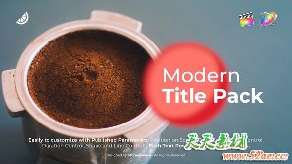 FCPX插件-30种现代时尚文字标题排版动画 Modern Typography Titles Pack + 使用教程-天天素材网