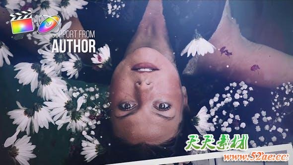 FCPX模板-唯美粒子光效浪漫甜蜜爱情电子相册图文展示动画 First Love Gallery + 使用教程-天天素材网