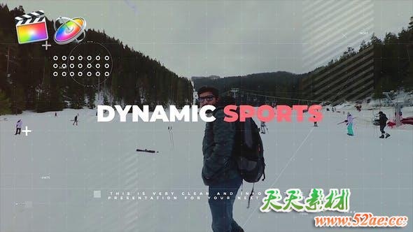 FCPX模板-动感科技风极限运动图文包装介绍 Dynamic Sports + 使用教程-天天素材网