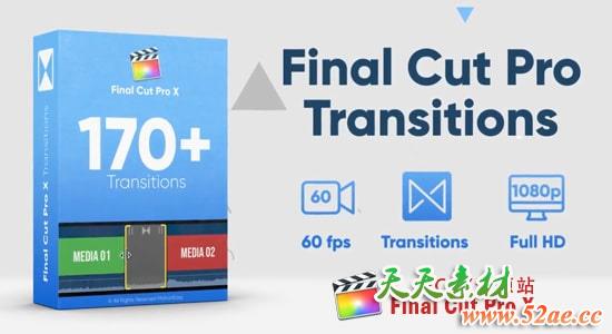FCPX转场插件-170种简单图形蒙板遮罩过渡视频转场-天天素材网