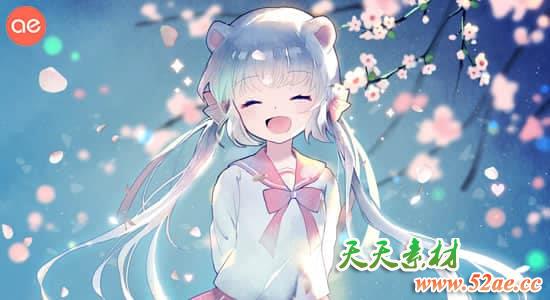 视频素材-18组唯美漂亮樱桃花瓣吹散飘舞洒落特效动画（有透明通道）-天天素材网