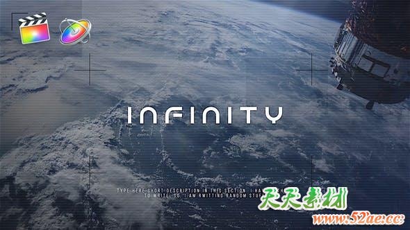FCPX模板-科技感图文视频介绍展示片头 Infinity + 使用教程-天天素材网