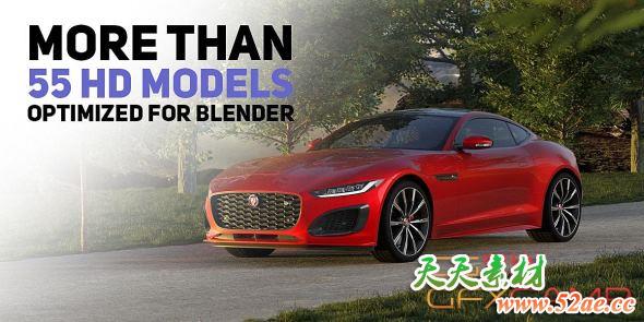 Blender绑定汽车模型预设 Car And Vehicle Car Rigged Cars Library Transportation Car-天天素材网