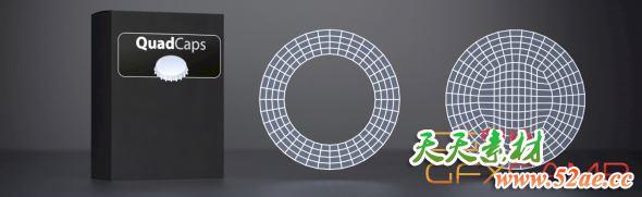 C4D多变形封闭孔洞插件 C4DZone QuadCaps 1.0 For Cinema 4D R23 Win破解版-天天素材网