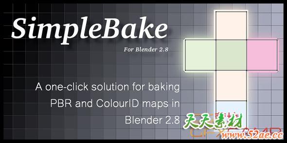 Blender PBR材质贴图烘焙插件 SimpleBake 5.1.2 For Blender 2.8+-天天素材网
