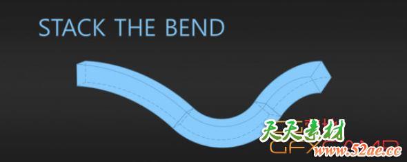 C4D弯曲效果器叠加插件 Stack The Bend v1.3 For Cinema 4D R23-天天素材网