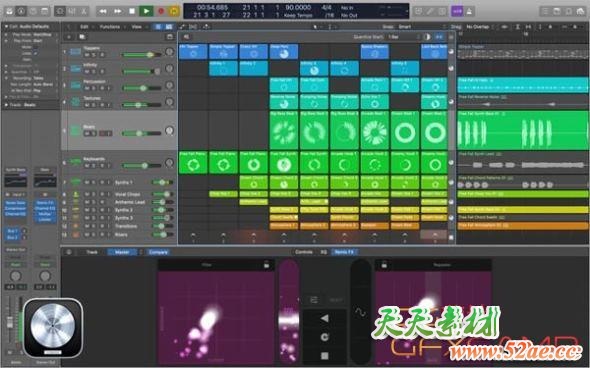 苹果音频编辑软件 Apple Logic Pro X 10.6.1 中文/英文多语言版本-天天素材网