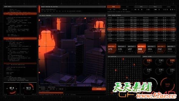 AE模板-科技感人物信息展示动画元素 Technodrome HUD UI Pack-天天素材网