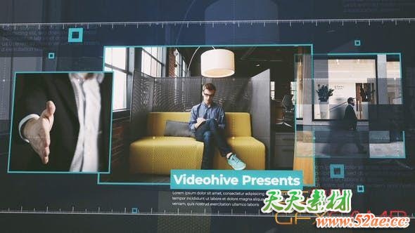 AE模板-科技感商务合作时间线图片介绍片头 Inspire Corporate-天天素材网