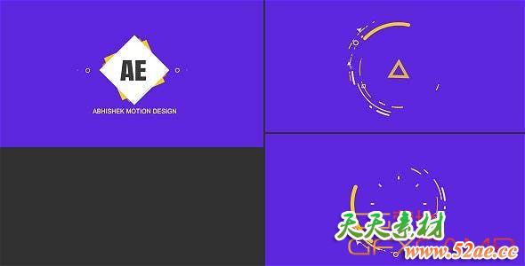 AE模板-创意图形Logo动画 Shape Logo Opener – Creative-天天素材网
