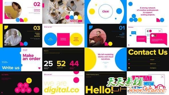 AE模板-商务包装宣传片头 Marketing Agency Promo-天天素材网