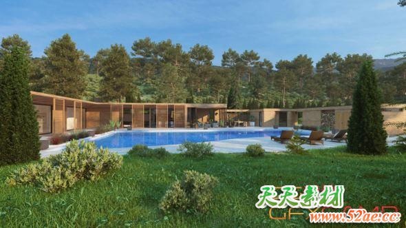 现代旅游别墅室内外建筑场景3D模型 Evermotion – Archexteriors Vol. 27 (3DS MAX格式)-天天素材网