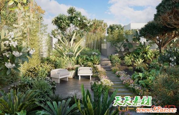 热带植物花草树木3D模型 Globe Plants – Bundle 05 – Tropical Plants (3DS MAX格式)-天天素材网