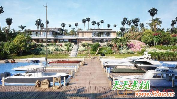 游轮帆船3D模型 Evermotion – Archmodels Vol. 241 (3DS MAX格式)-天天素材网