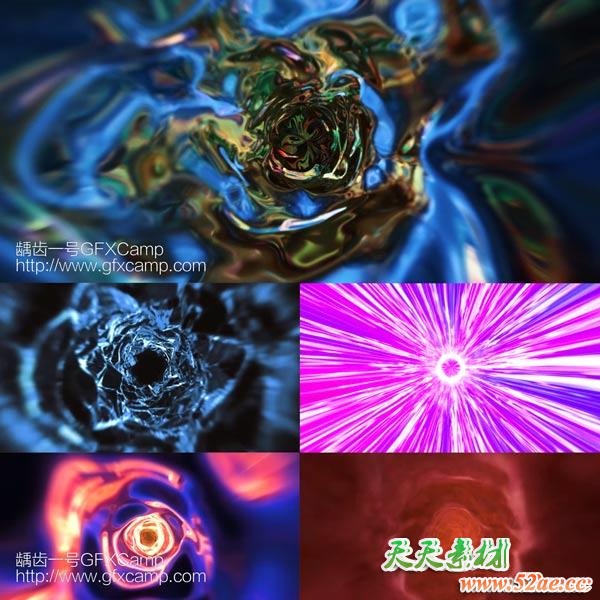 24组隧道通道穿梭穿越转场特效带透明通道4K视频素材-天天素材网