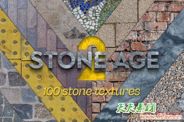 石头贴图材质 Stone Age II – 100 Stone Textures Envato-天天素材网